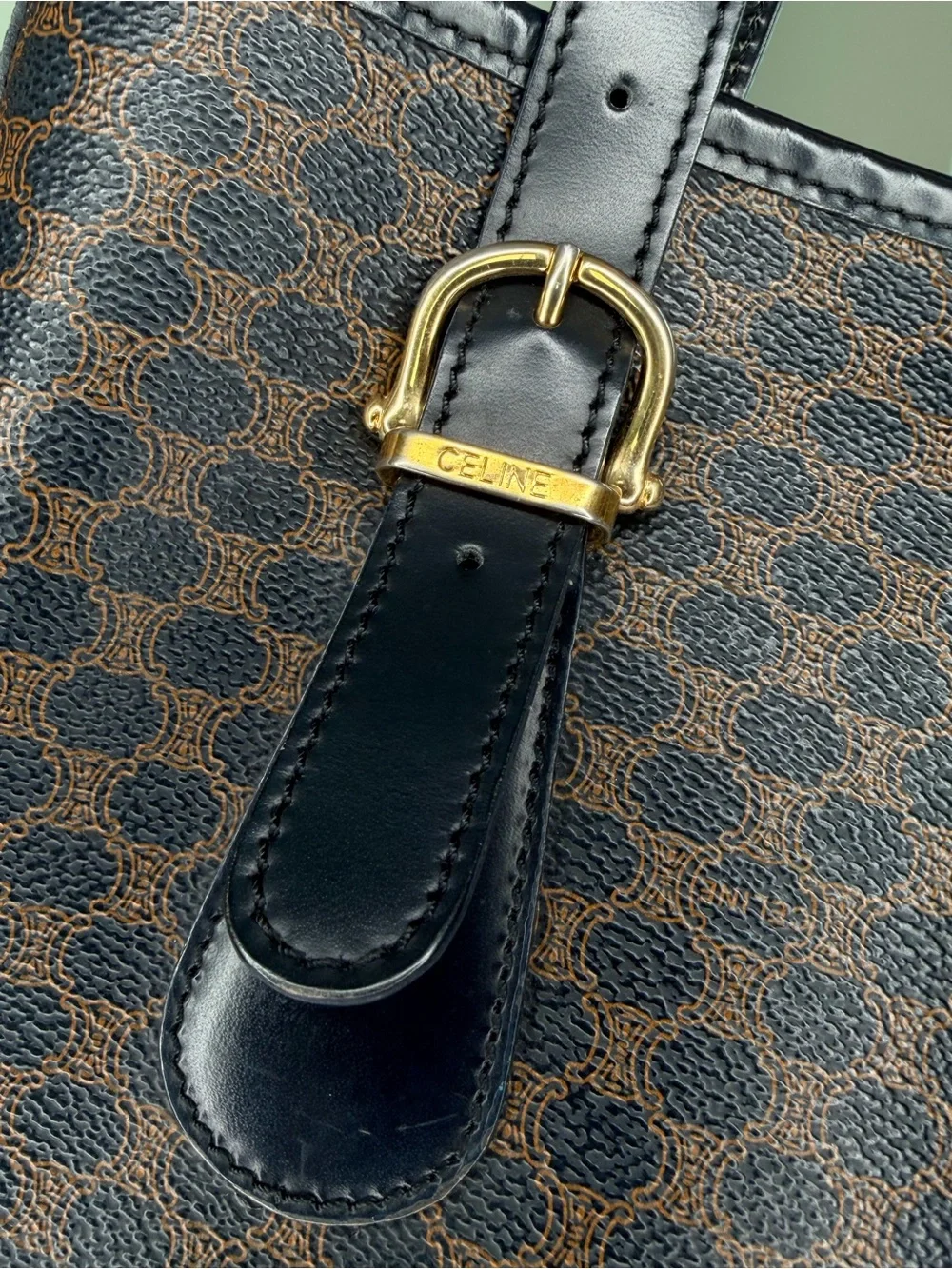 Vintage Celine Macadam Triomphe Canvas Tote